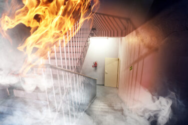 Fire safety regulations in staircases