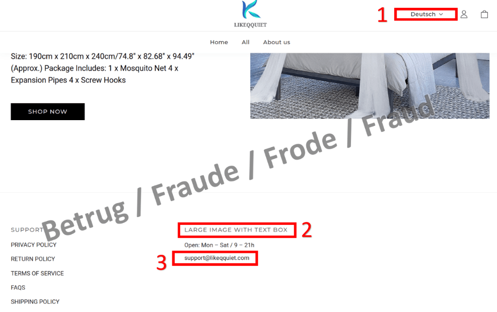 Detect fraudulent web stores